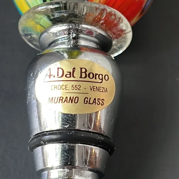 A.Dal Borgo Murano Glass Wine Stopper #453 - Picture 5 of 7